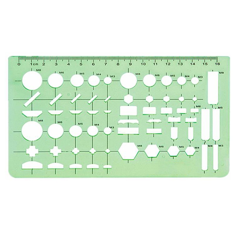 6 Pcs Plastic Measuring Templates Set Building Formwork Stencils Geometric