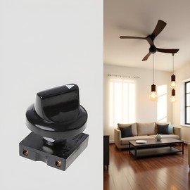 ONE Pack Fan Rotary Switch 4 Position 3 Speed â€‹â€‹Selector Switch Governor with Button Fan Speed Governor Fan Isolator Switch Durable and Professional Ceiling Fan Wall Controls