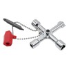 4 Way Sillcock Key Cross Key Zinc Alloy Multifunction Universal