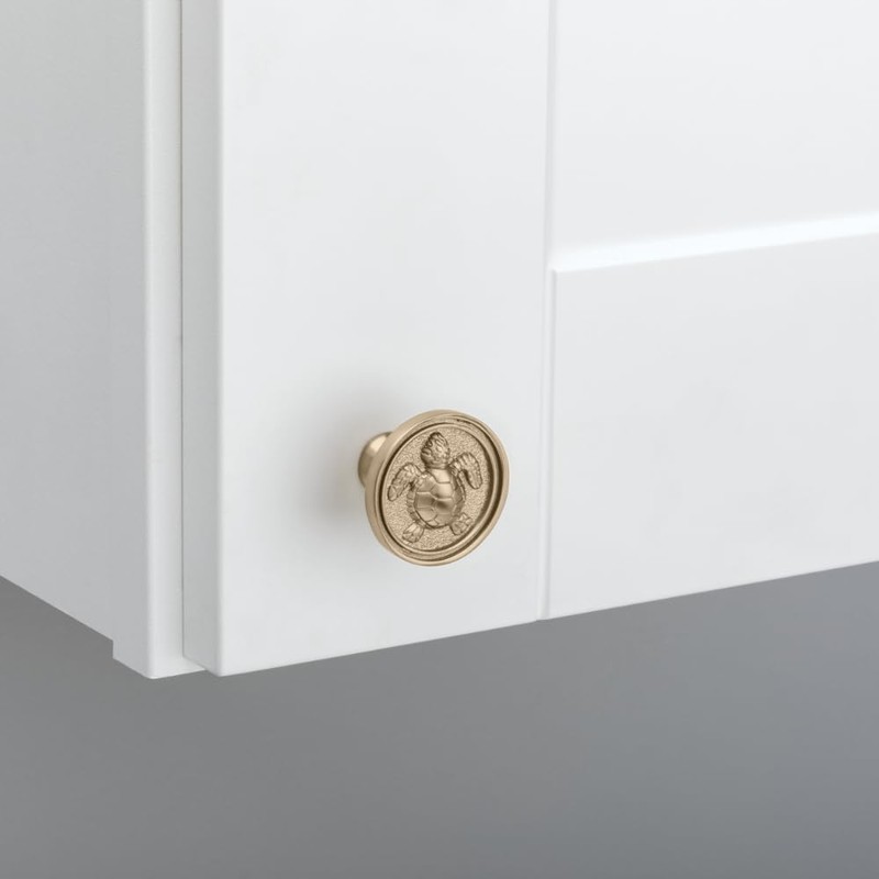 Franklin Brass Seaside Cottage Turtle (5-Pack) Cabinet Knobs Champagne Bronze