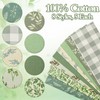 40 Pcs 2.5'' x 39.4'' Sage Green Quilting Cotton Fabric