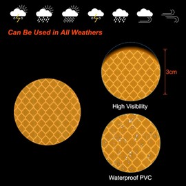 STICKER DAD - HI-VIS Reflective Circle Decal - (Size: You Choose, Color: HI-VIS Orange) - for Helmets, Har Hats, Bicycle, Motorcycle, Windows, Bumpers, Laptop, Lockers, etc. (3, 1 inch)