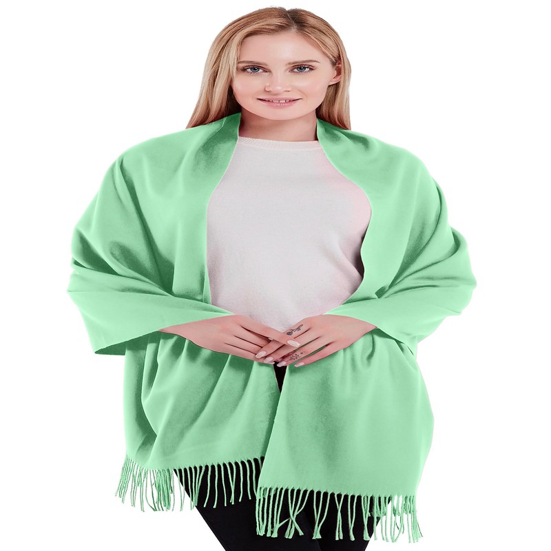 CJ Apparel - Bufanda gruesa de mezcla de algodón con