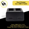 PATONA Charger Dual Compatible with Insta360 Ace/Ace Pro Action Cam