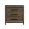 Lexicon Strader 3-Drawer Nightstand, Dark Walnut
