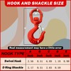 HENBOW 2 Ton Swivel Lifting Hooks,G80 Trailer Safety Chain Hooks