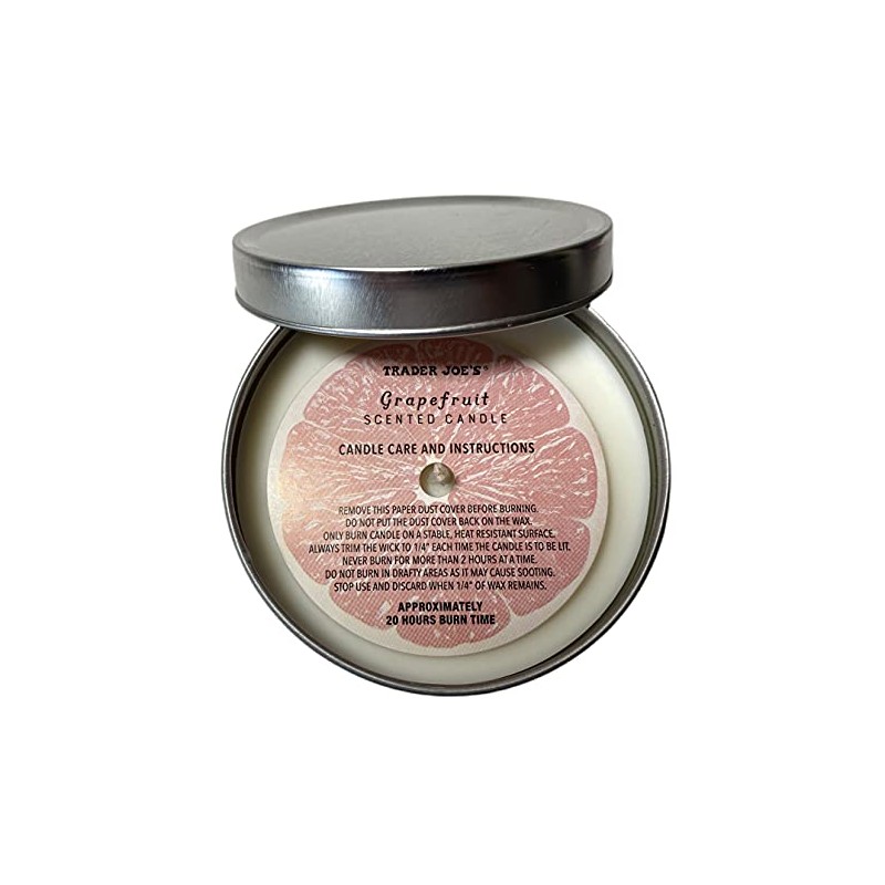 Trader Joe's Grapefruit Scented Candle (Pack of 2)