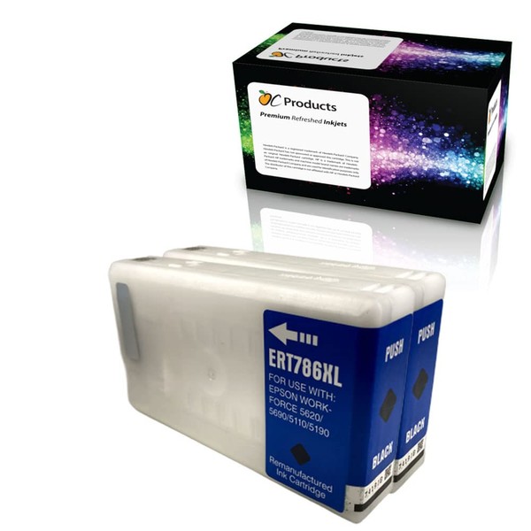 Printronic OCProducts Remanufactured Ink Cartridge Replacement 2 Pack for Epson
