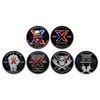 GEN X Skull Challenge Coin, Vintage Skeleton Design Collectible Coin,