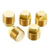 5Pcs Brass Boat Drain Plug, 1/2” NPT Boat Drain Plug,