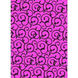 Wilton Pink/Black Scrolls Sugar Sheet