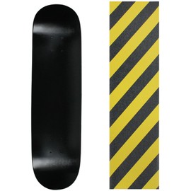 Moose Skateboard Deck Blank Dipped Black 8.0" Caution Grip
