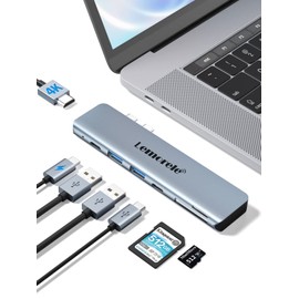 MacBook Pro/Air M1 Multiport Adapter USB C Hub, Lemorele 7 in 2 USB C Docking Station with 4K HDMI, 2 USB3.0 Ports, SD/TF Card Reader, PD100W, USB-C Data Transfer for MacBook Pro/Air 2018/2019/2020/M1