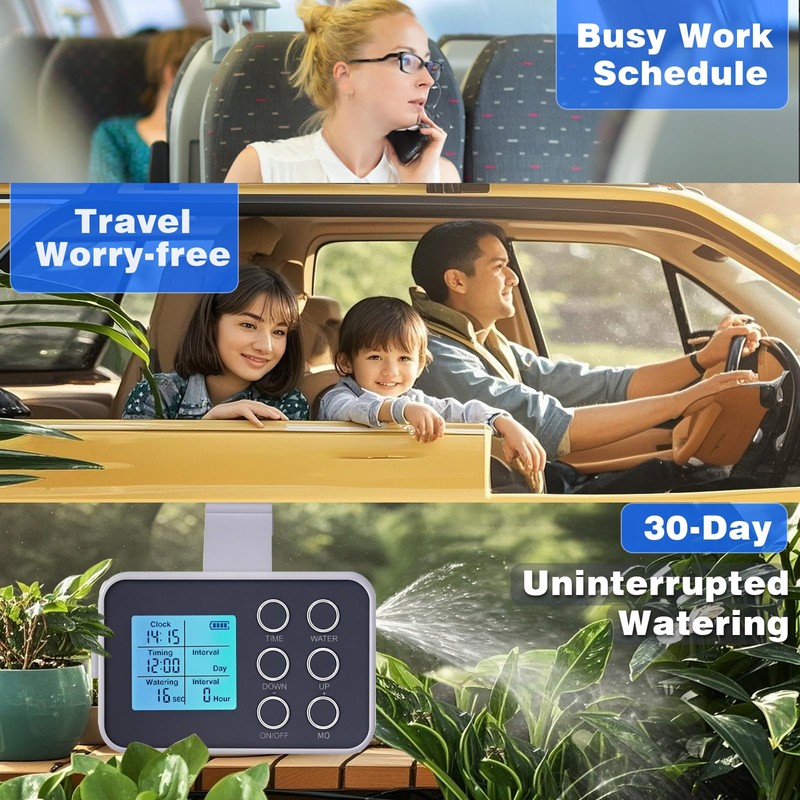 Automatic Drip Irrigation Kit, 20 Potted Indoor Houseplants Support, Indoor