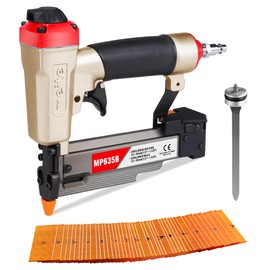 meite MP635B Pin Nailer with 10000pcs 1" Pin Nails, Pneumatic 23 Gauge Pin Nailer, Air Micro Pin Nail Gun, Fits 1/2" to 1-3/8" 23 Gauge Pin Nails, Ideal for Paneling, Small Trim