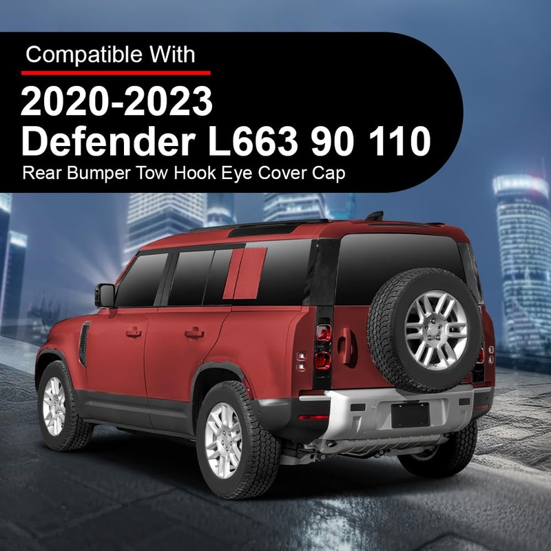 G-PLUS Rear Left Bumper Tow Hook Eye Cover Cap Compatible