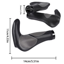 Limeow 1 Pair Bicycle Handlebar Grips Bike Handlebar Grips Bike Handle Grips Mountain Bike Grips Handlebar Grips Handlebars for Mountain Bikes Trekking Bikes City Bikes Road Bikes and Folding Bike