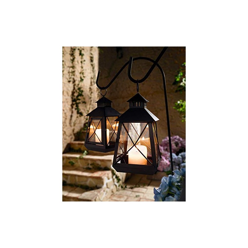 Lantern Holder Metal Black 135 cm High Shepherd's Stick Metal