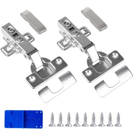 Pack of 2 110 Degree Pot Hinges with Soft Close Automatic Hinge Damping Kitchen Cabinet Wardrobe Cabinet Door Furniture Hinges for Kitchen Cabinet Wardrobe Door Furniture