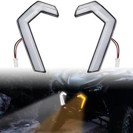 SAUTVS LED Turn Signal Fang Lights for Honda Talon 1000, Front Grille Accent Lights Signature Grill Lamps for Honda Talon 1000R 1000X 1000X-4 2022-2025 Accessories(2PCS)