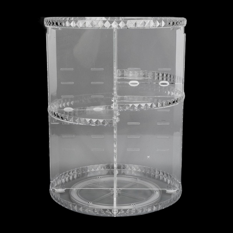 360 Degree Rotation Rotating Makeup Organizer Transparent Stable Base Cosmetic