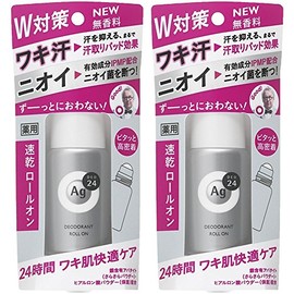 【まとめ買い】エージーデオ24 デオドラントロールオン 無香料 40ml (医薬部外品)【×2個】