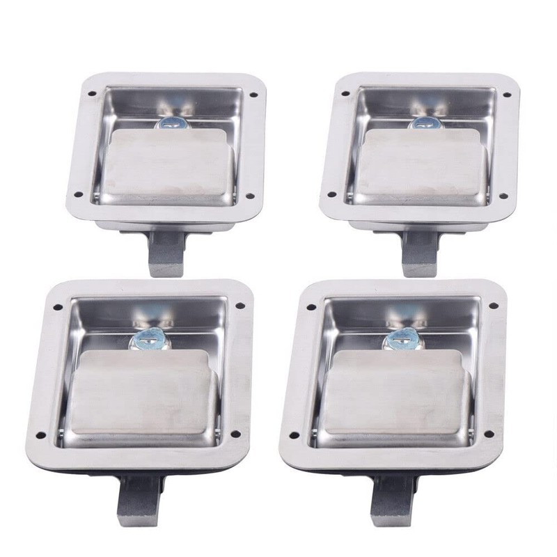 Yiponyt 4Pcs Stainless Steel Trailer Paddle Door Latch Handle Rv