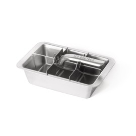ECO Brotbox Eco Ice Cuber Giant Plastic Free Ice Cube Tray Made of Stainless Steel Container Food Safe No Harmful Substances Dishwasher Safe with Space for 6 Extra Large Ice Cubes