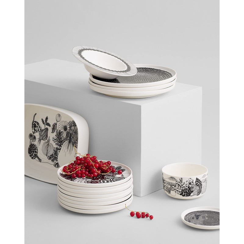 MARIMEKKO SIIRTOLAPUUTARHA PLATE 20CM - BLACK/WHITE