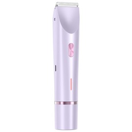 Bikini Trimmer for Women - 2 in 1 Electric Lady Pubic Hair Private Area Legs Arms Removal Personal Elecrtric Razor Shaver Rechargeable, Wet and Dry Use:_Purple