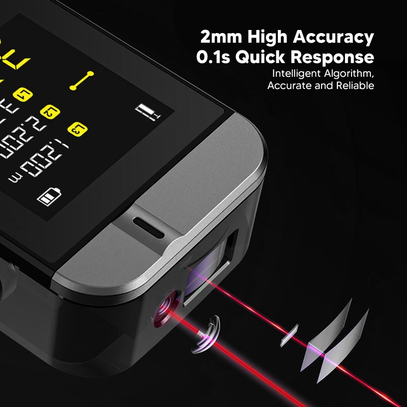 Smart Infrared Rangefinder LCD Screen Gravity Sensing Distance Measuring Device