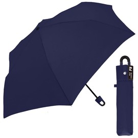 Folding Umbrella, Sun Umbrella, For Both Sun and Rain, Large, 23.6 inches (60 cm), Men's, Lightweight, Compact, Portable, Convenient, Carabiner, Hook, 23.6 inches (60 cm), Navy, Back Coat, UV99.9,