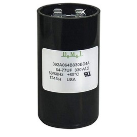 64-77 uF x 330 VAC - Pool Pump Motor Start Capacitor - BMI Replacement # 092A064B330BD4A - Made in The USA