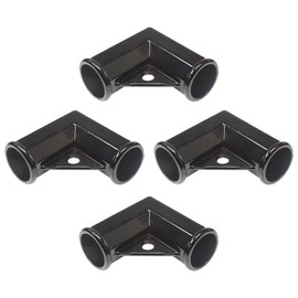 1 3/8" x 1 3/8" Black Chain Link Fence Gate Corner | Black Aluminum Gate Corner | Gate Elbow | Pack of 4