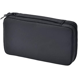 MUJI 02869175 Nylon Book Shaped Pouch, Black, Approx. 4.7 x 8.1 x 1.6 inches (12 x 20.5 x 4 cm)