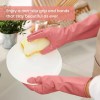 SIFANGKE Rubber Kitchen Cleaning Gloves 4‑Pack – Flocked Lined, Non‑Slip,