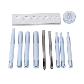Walfront 11 Teile/Satz DIY Lederhandwerk Sterben Punch Snap, Niet Setter Werkzeug mit Basis für Lochung und Installieren Niet Taste