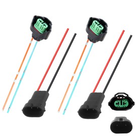 H11 H8 Pigtail Socket Wiring Harness Harness Female and Male Connector for Headlight Fog Lamp OEM w/ 4-Inch Wire, 2 Set