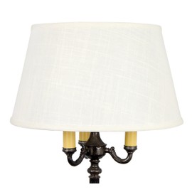 Upgradelights Replacement Lamp Shade for Old Floor Lamps Laminated Off White Linen