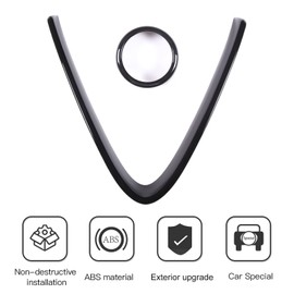 LLKUANG Front Grille Decoration Frame Cover Compatible with Alfa Romeo Giulia 2017-2020 Car Exterior Accessories (NOT FIT Quadrifoglio!!!)