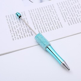 7 Pens Sugar Beadable Pens WHOLESALE BULK Beaded Ballpoint Pen 1.0mm Medium Suitable for DIY with Beads and Focals Ships from California Art Supplies Writing Instrument:_28 Sky Blue 1H_7 PCS