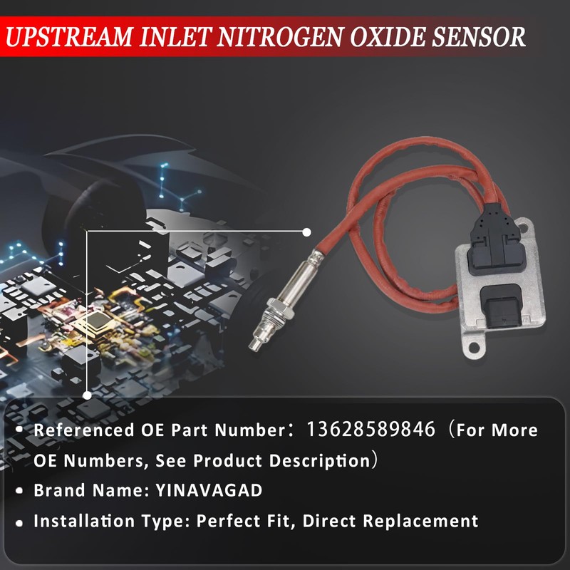 YINAVAGAD 0101532228 A0101532228 5WK97338A NOx Sensor Upstream Inlet Nitrogen Oxide