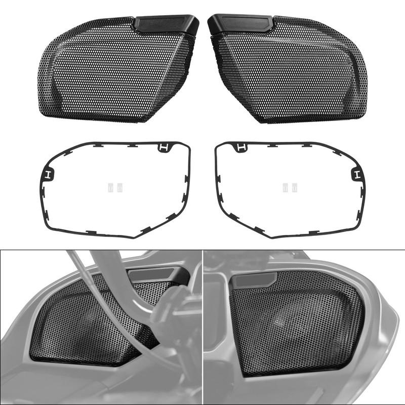 TCT-MOTORPARTS Front Fairing Speaker Grille Mesh Covers Fit For Harley
