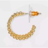 BAUBLEBAR Earrings Womens Gold Crystal Beaded Double Hoop Fashion Jewelry