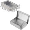 Kurtzy 10 Pack Silver Metal Storage Tin Box with Lid
