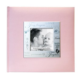 MCS Baby Pink Photo Album for 200 Photos 8.5x8.5 Memory Book with Writing Space