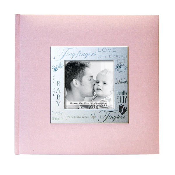 MCS Baby Pink Photo Album for 200 Photos 8.5x8.5 Memory