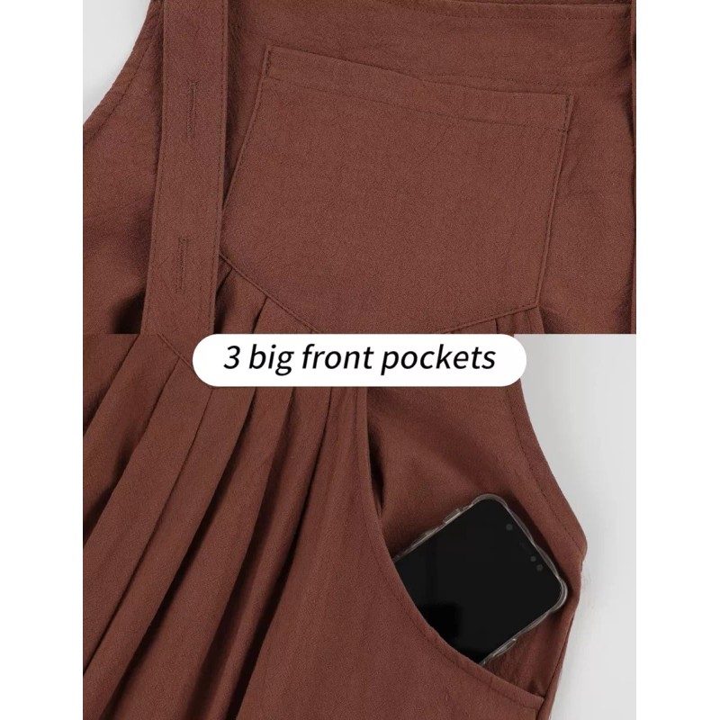 Generic Pantalones Casuales De Color Liso Para Mujer Con Tirantes