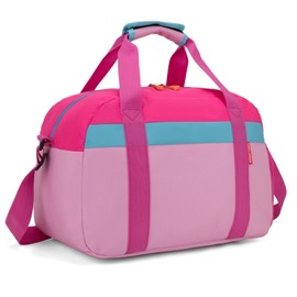 HawLander Small Duffle Bag for Kids Boys or Girls, Gym Bag for Sports (Pink Rose)