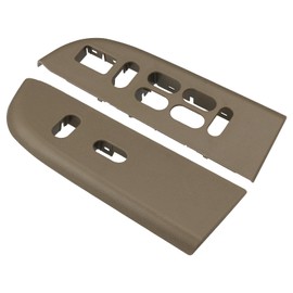 TQPONLY Door Window Switch Bezel,Front Driver and Passenger Side Compatible with 2003-2006 Ford Expedition Interior Accessories (Tan)